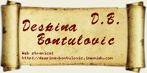 Despina Bontulović vizit kartica